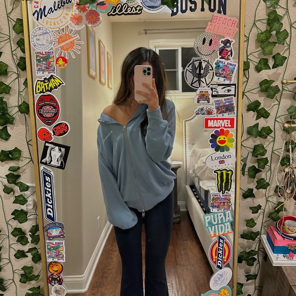 Super cute blue miss guided zip up sweatshirt
